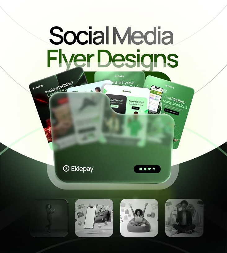 Social media flyer designs for Ekiepay